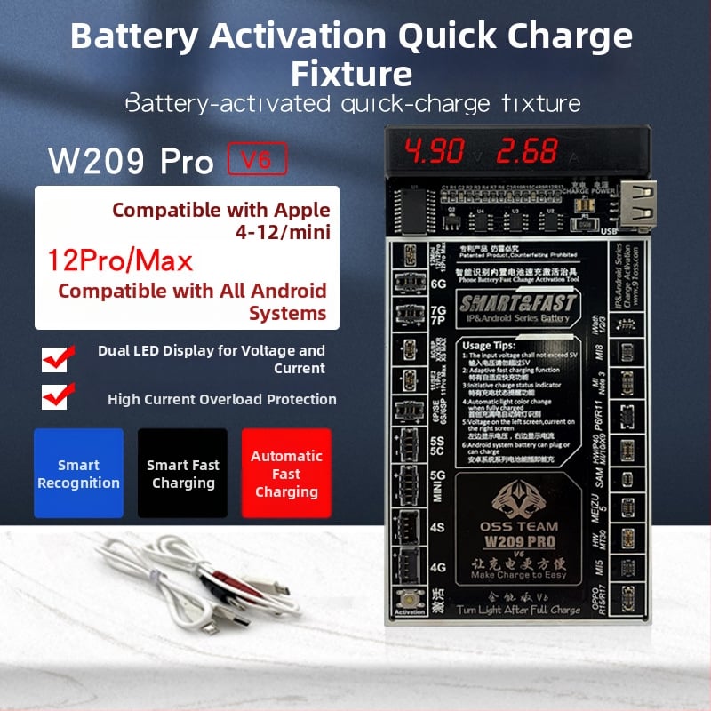 Fejlesztett verzió: Apple akkumulátor töltés aktiváló kártya tápegység bekapcsoló vonala – mobiltelefon javítási és teszt vonal