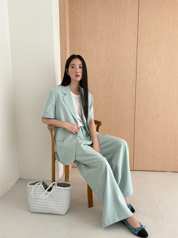 Καθημερινά παντελόνια φαρδιάς γραμμής με ψηλή μέση, χαλαρή εφαρμογή, ύφασμα από μίγμα ινών, λεπτή υφή, καλοκαίρι 2025, ιαπωνο-κορεατικό στυλ χαλάρωσης