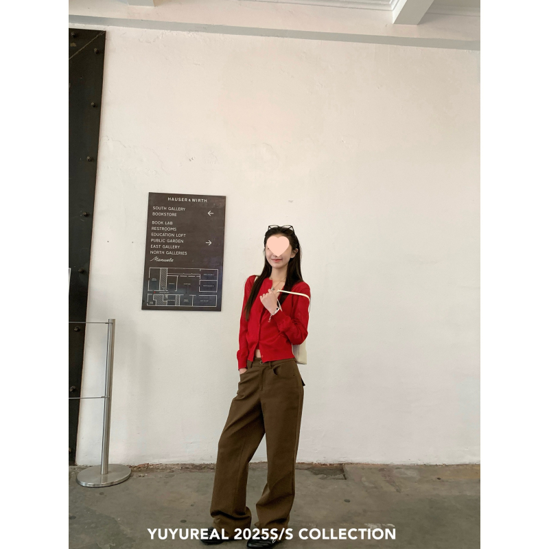 Γυναικεία παντελόνια casual Chenille με Spandex, ίσιο κόψιμο, μήκος 3/4, άνοιξη 2024