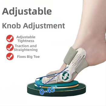 Korektor Hallux valgus tipa s odvojivačem prstiju za odrasle, s injekcijskim dijelovima i Velcro-om