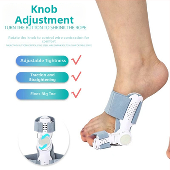 Korektor Hallux valgus tipa s odvojivačem prstiju za odrasle, s injekcijskim dijelovima i Velcro-om