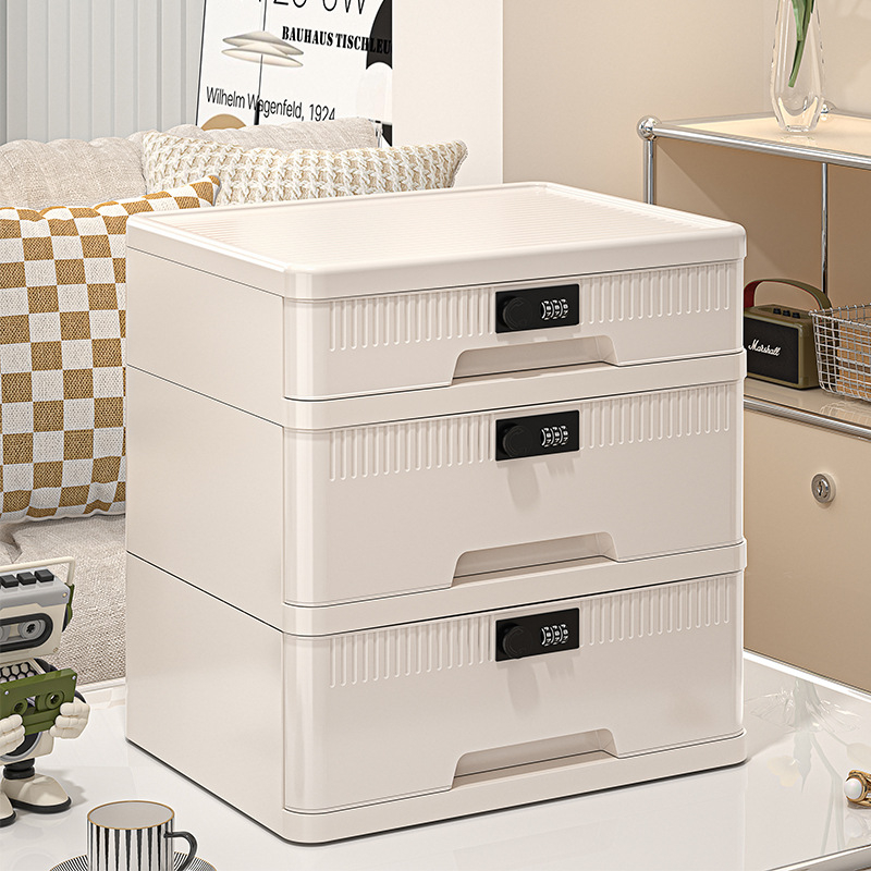 Zárható asztali tárolóedény bizalmas dokumentumokhoz – Modell Lockbox; Anyag: PP + módosított benzén; Kapacitás: 25L