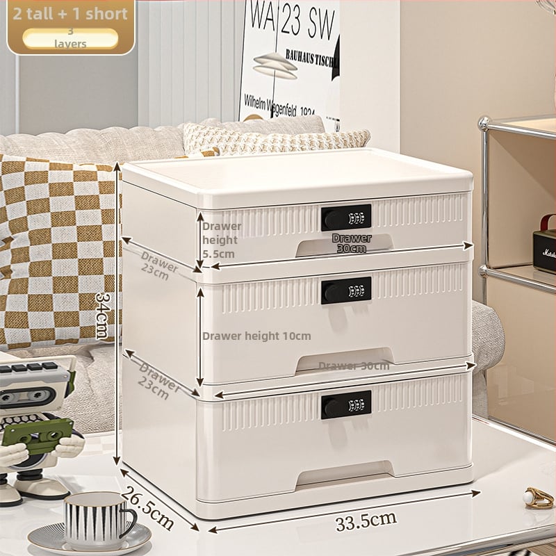 Zárható asztali tárolóedény bizalmas dokumentumokhoz – Modell Lockbox; Anyag: PP + módosított benzén; Kapacitás: 25L