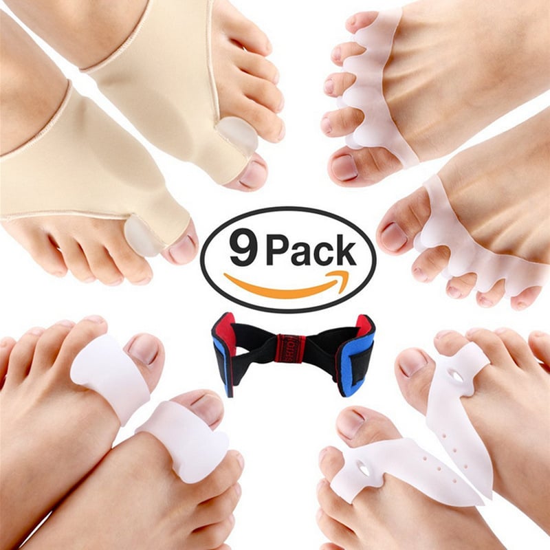 Set od 9 komada silikonskih korektora i odvajača prstiju za hallux valgus
