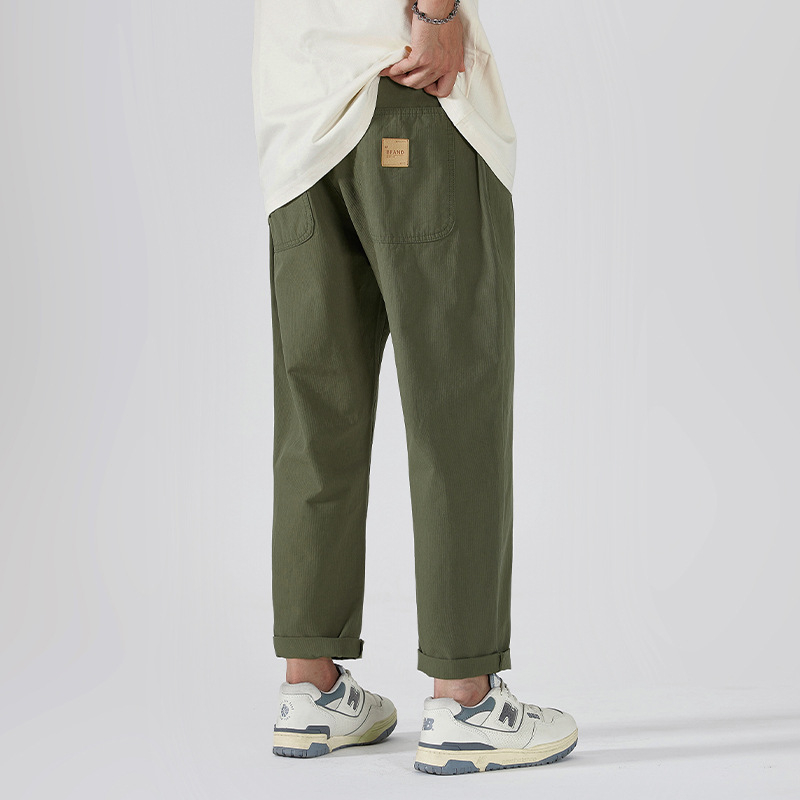 Muške Ice Jacquard casual hlače, ljeto 2025, slobodan kroj, plus veličina, ravni kroj, skraćena duljina