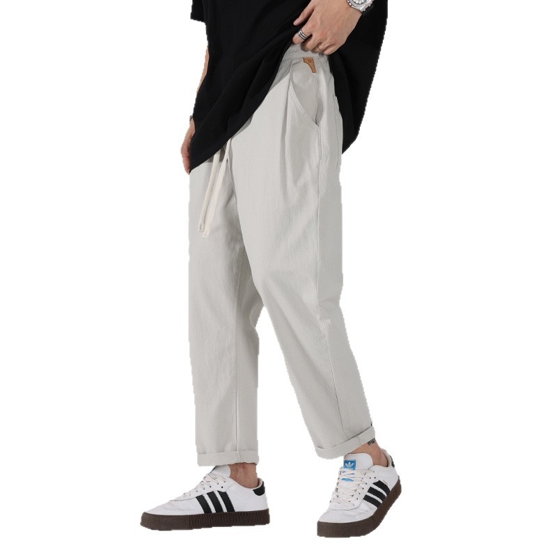 Muške Ice Jacquard casual hlače, ljeto 2025, slobodan kroj, plus veličina, ravni kroj, skraćena duljina
