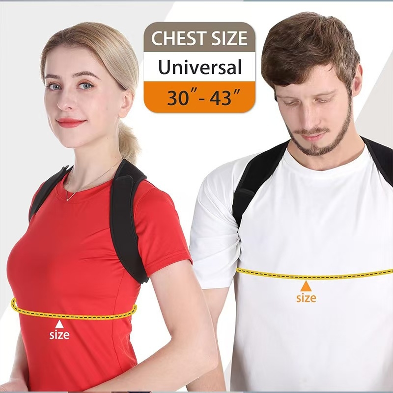 Hátsó testtartás-korrekciós öv, lélegző nylon SBR anyag, uniszex, modell 225455
