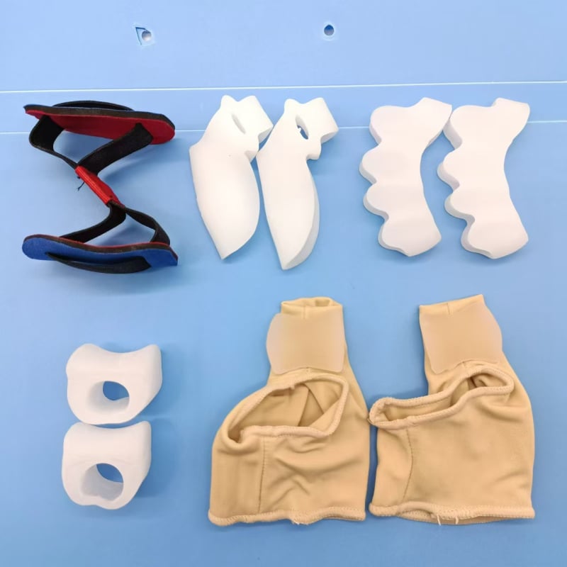 Hallux valgus ortoza komplet za korekciju velikog prsta; separator velikog prsta od silikona/gela/Lycra; model SZJ-TZ04; serija Hallux valgus; materijali: SEBS, silikon, gel, Lycra