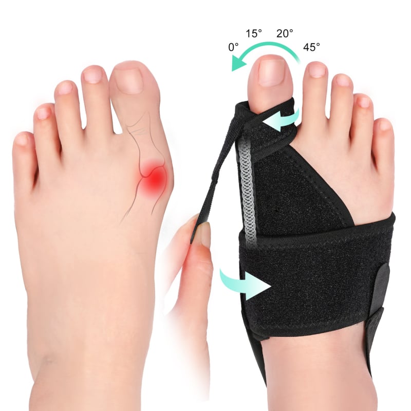 Korektor za prste na nozi – podesivi razdjelnik, model Lt-lqx-2507-04, serija Toe Corrector, Materijal: kompozitna tkanina + trake u obliku ribljeg kostiju, Oblik: zaštitnici za stopala, Pogodno za sve sezone