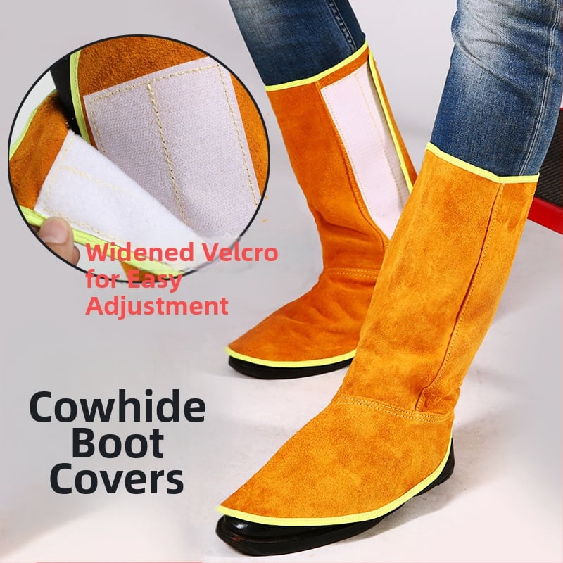 Traffic Light δερμάτινος προστατευτής ποδιού με σόλα PVC — προστασία κατά τη συγκόλληση