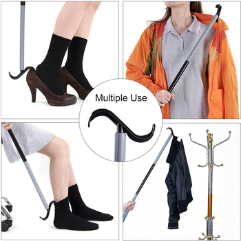 Pomoćni štapić za odijevanje s kukom – izuzetno dugačak, teleskopski, višenamjenski (Funkcija: Pomoćna; Materijal: Plastika, smola; Tip: Pomoćno sredstvo za odijevanje; Značajke: Kuka, Izuzetno dugačak, Teleskopski, Višenamjenski)