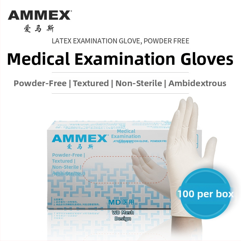 Ammex jednokratne rukavice, 10 kutija u kartonu, za industrijsku proizvodnju, laboratorije, čišćenje i osobnu zaštitu.