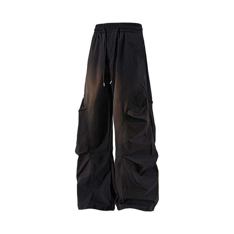 Férfi kültéri funkcionális szélálló és gyorsan száradó munkás nadrág, egyenes szabás, középső derék, kötőzár, 100% poliészter