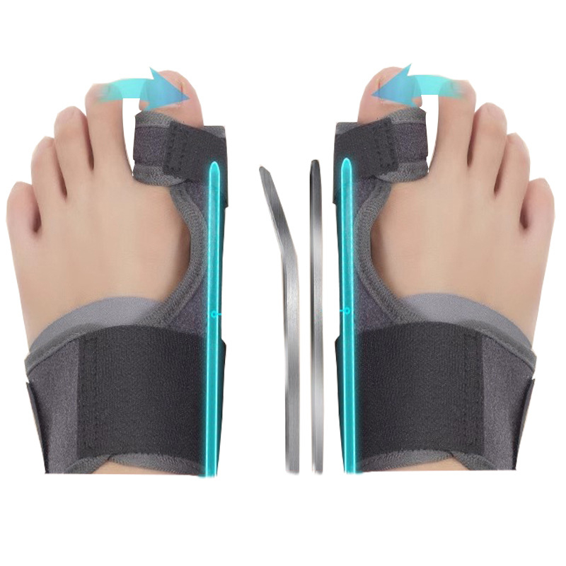 Hallux valgus ortoza s odjeljivačem prsta i aluminijskom trakom podrškom | Model 24-M-002 | Prozračan materijal + Velcro
