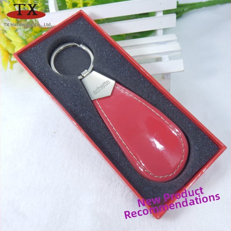 Κλειδοθήκη παπουτσιών με κράμα ψευδαργύρου και δέρμα πρώτης ποιότητας, μοντέρνος σχεδιασμός τέχνης, ατομική συσκευασία