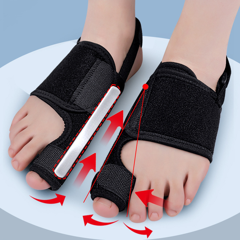 Korektor hallux valgus s odjeljivačem prstiju i fiksacijskom remenom za palac, model Hallux Valgus 01, serija Hallux Valgus, materijali: OK tkanina, neopren, lycra, aluminijska legura pločica