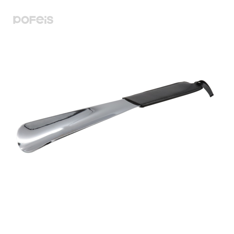 Kožni Shoehorn – metal i nehrđajući čelik, bez savijanja, ergonomski dizajn za starije i trudnice, model PF-EC04006, branda pofeis, ljeto