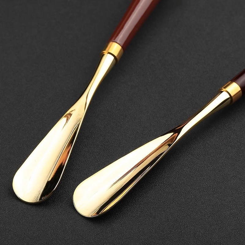Extra Long Shoe Horn with zinc alloy puller head, detachable head, patterned head design