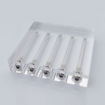 Autóolaj viszkozitás-ellenőrző és olajminőség-összehasonlító bemutató üvegállvány