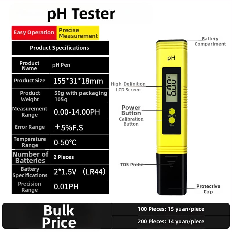 Pero za mjerenje kvalitete vode za vodovodnu vodu: TDS, pH, tvrdoća (ppm) i sadržaj minerala