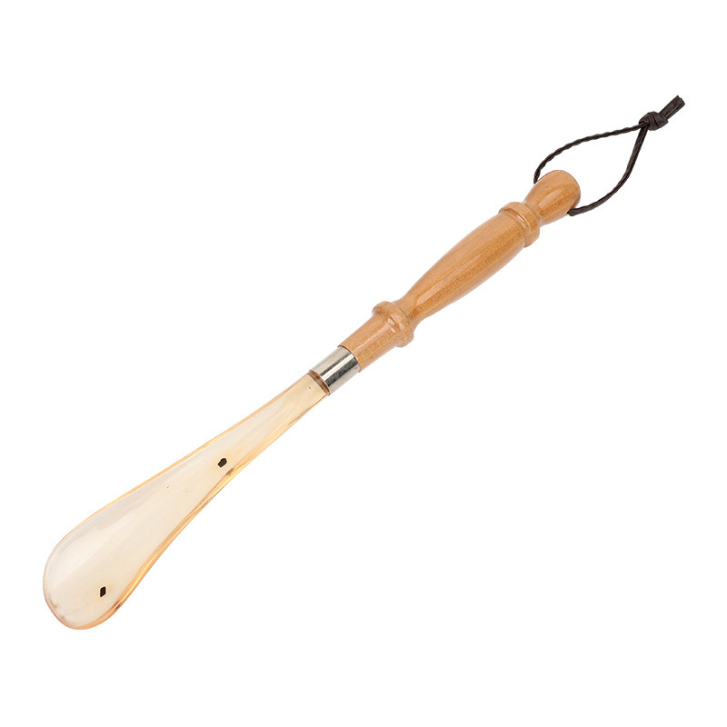 Shoe horn, ravna drška, lotus drvo + smola, model 80452, za kućnu upotrebu, pogodno za starije osobe i trudnice, sve sezone
