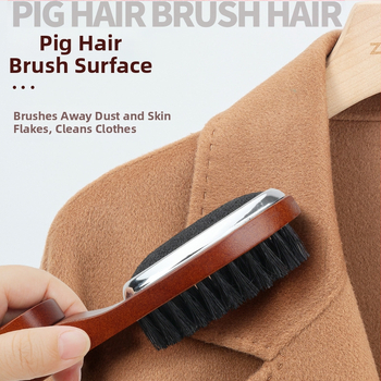 Višenamjenska četka za zimski vuneni kaput, dvostruka četka za prašinu i dlake, drveni držač, Yingte, lansirano 2024