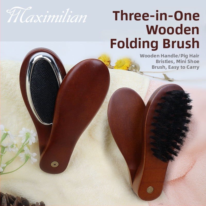 Višenamjenska četka za zimski vuneni kaput, dvostruka četka za prašinu i dlake, drveni držač, Yingte, lansirano 2024