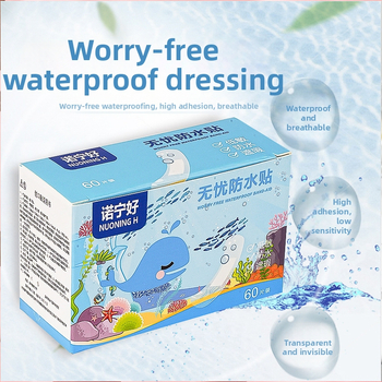 Vodootporni flaster – proziran, prozračan, visoka adhezija; materijal PE; debljina 0,05 mm; za kupanje i plivanje.