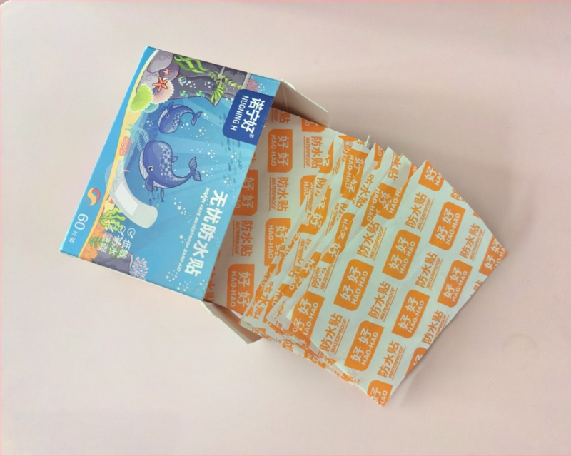 Vodootporan proziran PE flaster, ultra-tanki, za kupanje i plivanje, 0,05 mm debljine, pokriva ožiljke.