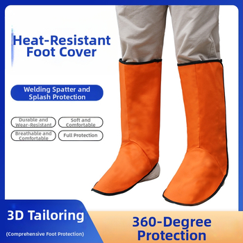 Φλογοανθεκτική προστασία ποδιών για συγκόλληση, κατασκευή από καμβά, για ηλεκτροκόλληση