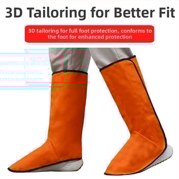 Φλογοανθεκτική προστασία ποδιών για συγκόλληση, κατασκευή από καμβά, για ηλεκτροκόλληση