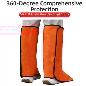 Φλογοανθεκτική προστασία ποδιών για συγκόλληση, κατασκευή από καμβά, για ηλεκτροκόλληση