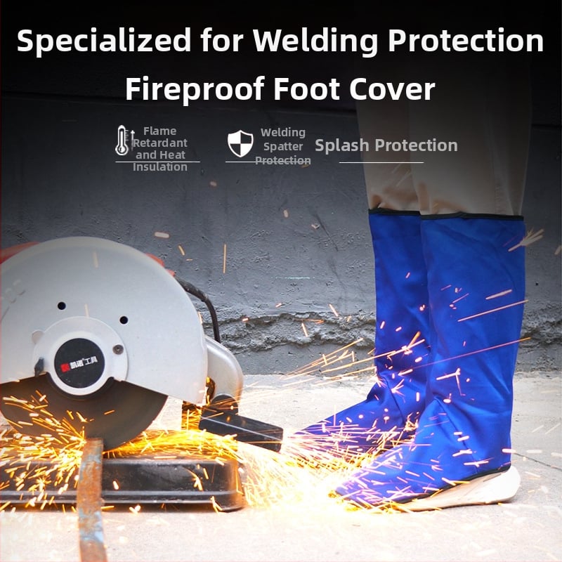 Φλογοανθεκτική προστασία ποδιών για συγκόλληση, κατασκευή από καμβά, για ηλεκτροκόλληση