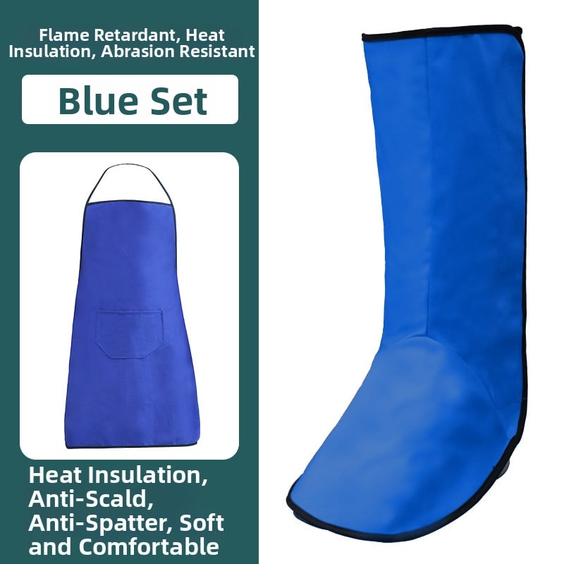 Φλογοανθεκτική προστασία ποδιών για συγκόλληση, κατασκευή από καμβά, για ηλεκτροκόλληση