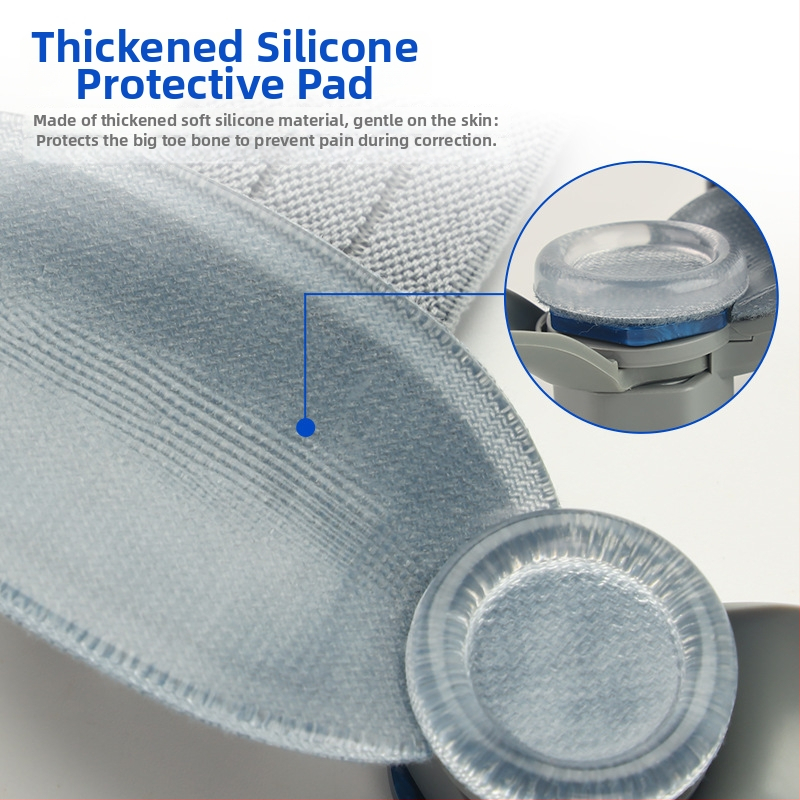 Unisex ortopedický rozdeľovač veľkého prsta s nastaviteľným denným a nočným gombom, model 002, TPR materiál