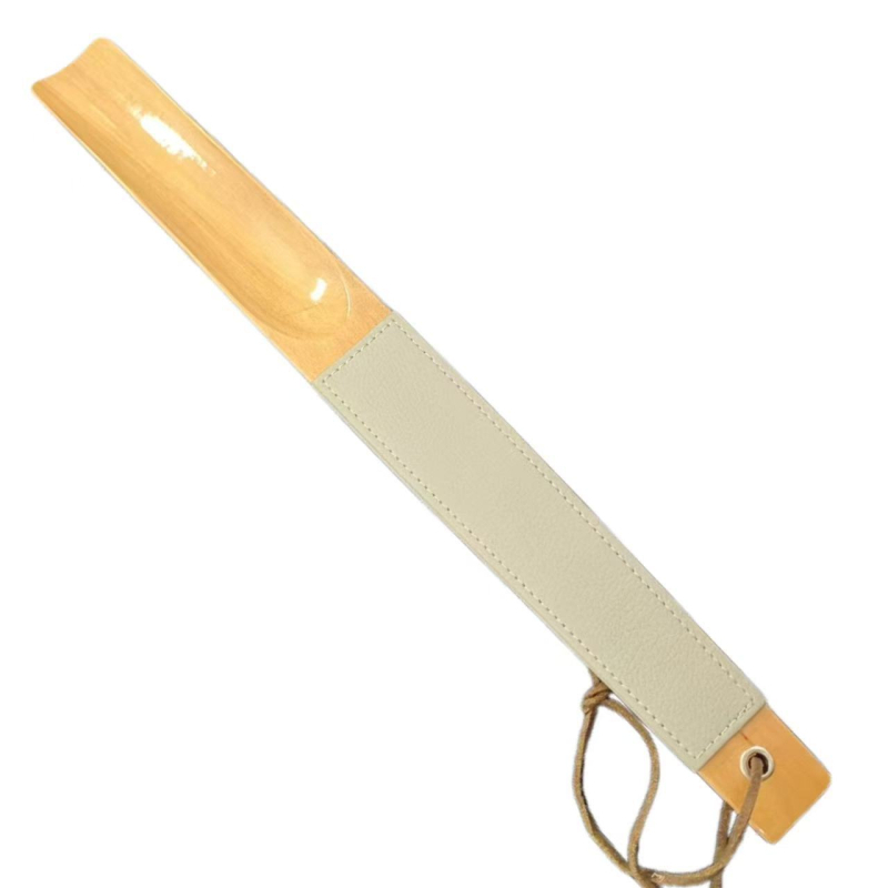 Drveni shoe horn s logom, prijenosni, s visećim užetom i resicom, korejskog stila, mogućnost prilagodbe