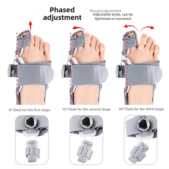Korektor na prsty chodidla – Materiál: ABS, nylon, silikónová podložka; Model: Toe corrector; Séria: Separator; Štýl: Hallux valgus