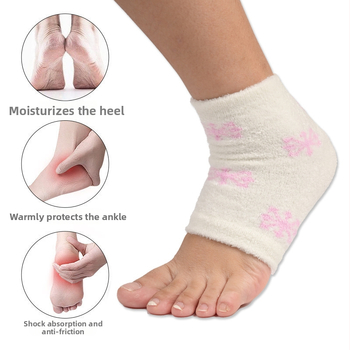 Gélové ponožky na členky – set s hydratačným gélom a výživnou exfoliačnou starostlivosťou o nohy; Model Anti-Friction, Značka Shulifa, Materiál: perová priadza, Štýl: polovičné ponožky, casual, Kód: HXB-087