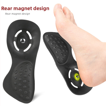 Talpă magnetică cu sprijin pentru arc și design cu semi-pads pentru tălpi plate, masaj și absorbție a șocurilor, pernă spate cu decupaj (potrivit pentru încălțăminte sport, pantofi din piele, cizme, casual și de lucru)