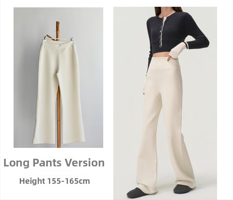 Παντελόνια φλάερ από μείγμα μόνταλ-πολυεστέρα, ψηλή μέση, ελαφρώς φαρδιά, casual παντελόνια με υψηλή ελαστικότητα