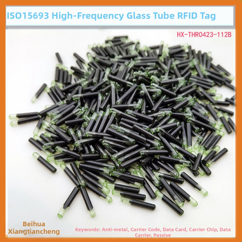 HF RFID etiketa u staklanoj cijevi za kalup obuće – ICODE serija, 13,56 MHz, memorija 112×8, čitanje/pisanje 0,01 s, 100000 ciklusa pisanja