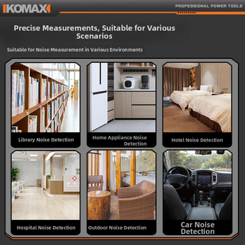 Comax цифров шумомер, ръчен измервател на звуково ниво, 30–130 dB, ±1.5 dB, резолюция 0.1 dB, модел Jykzyj1