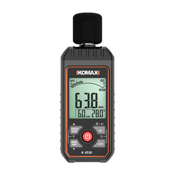 Comax цифров шумомер, ръчен измервател на звуково ниво, 30–130 dB, ±1.5 dB, резолюция 0.1 dB, модел Jykzyj1