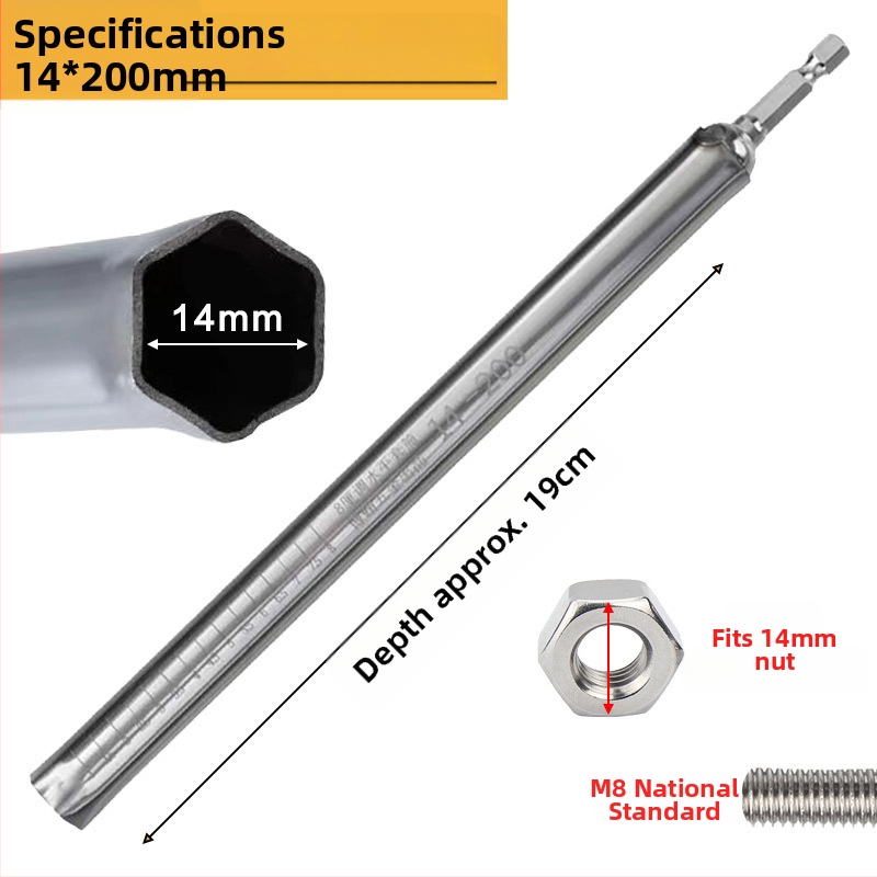 Hosszabbított csőfejű szintező kulcs mennyezethez, üreges könnyű acél vázhoz (Márka: Qian Qi; Importált: Nem; Testreszabás: Nem)