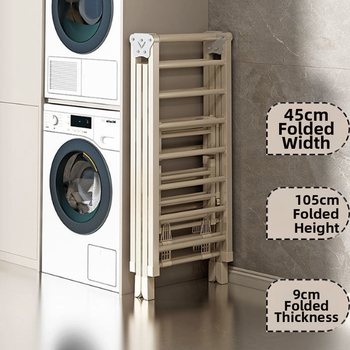 Podlahový vešiak na sušenie odevov, mobilný, krídlo tvar, uhlíková oceľ, skladací