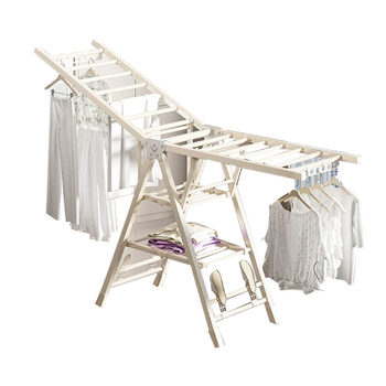 Подов сушилник за дрехи, мобилен, крилообразна форма, стоманена конструкция, сгъваем
