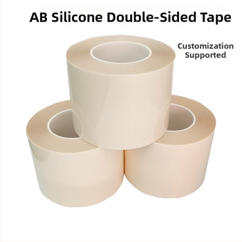 Bandă dublu adezivă din silicon pentru cauciuc de silicon, substrat PET, grosime 0.05/0.1/0.125 mm, -20°C până la 120°C