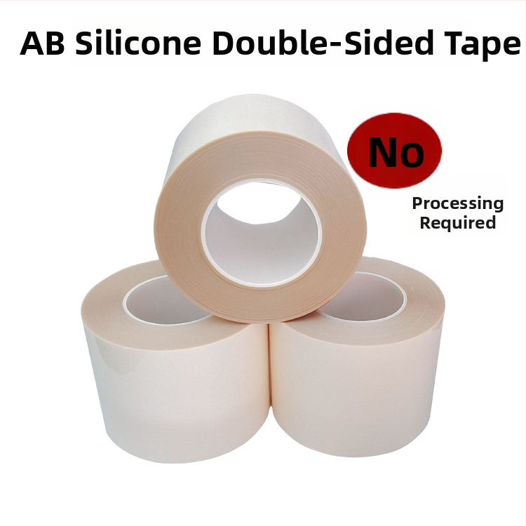 Bandă dublu adezivă din silicon pentru cauciuc de silicon, substrat PET, grosime 0.05/0.1/0.125 mm, -20°C până la 120°C