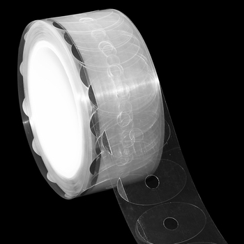 Film antiderapant pentru lentilele ochelarilor – transparent, adeziv siliconic, substrat textil special, grosime 0,06 mm, rezistență la temperaturi 100–120°C, serie: film antiderapant pentru lentile