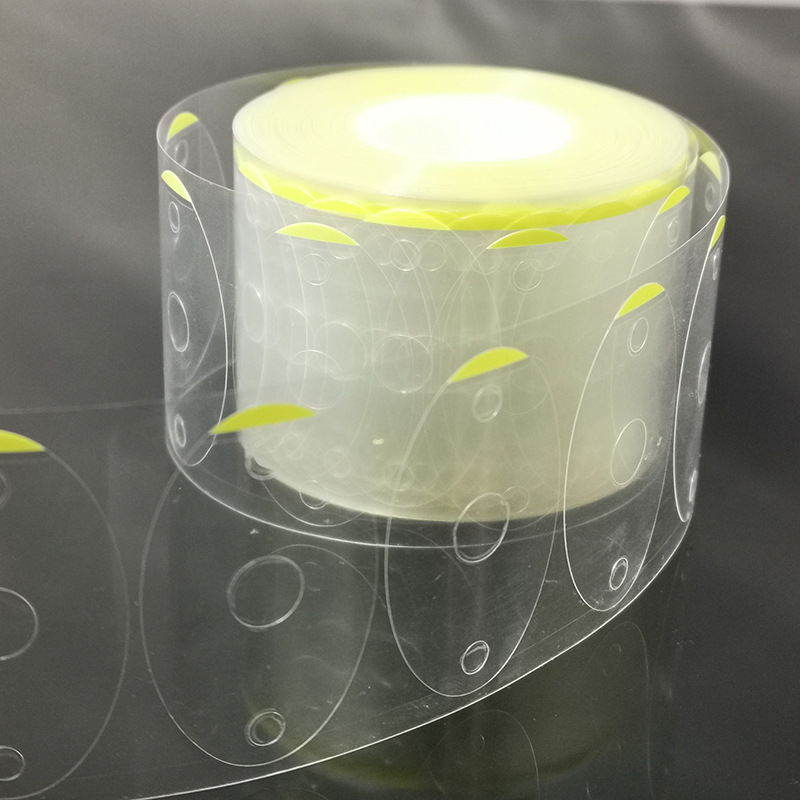 Film antiderapant pentru lentilele ochelarilor – transparent, adeziv siliconic, substrat textil special, grosime 0,06 mm, rezistență la temperaturi 100–120°C, serie: film antiderapant pentru lentile